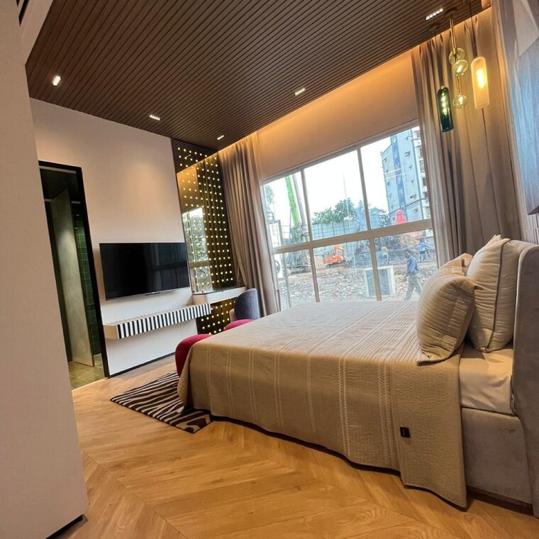 Bedroom, sheth-codename-younique 2 Bedroom 625 Sq.Ft. Apartment In Vrindavan Mumbai 8686156