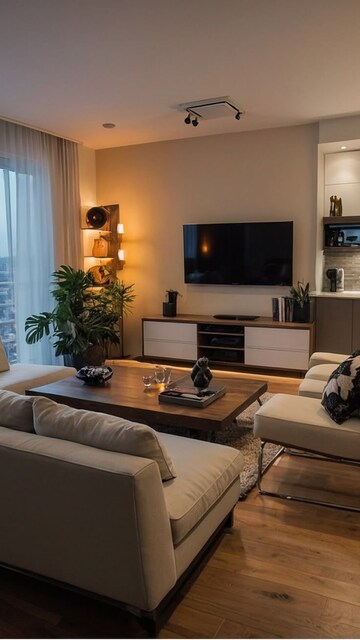 Living Room in 2 BHK Apartment at Adani Airica, Kanjurmarg West – for Sale