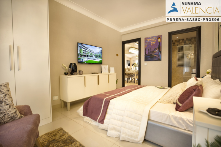 Bedroom, sushma-valencia 3 Bedroom 2250 Sq.Ft. Apartment In Nagla Road Zirakpur 8687855
