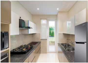 Kitchen in 3 BHK Apartment at Motia Blue Ridge, Kishanpura – for Sale