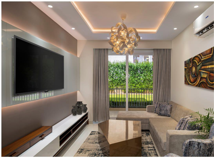 Living Room, motia-blue-ridge 3 Bedroom 1621 Sq.Ft. Apartment In Kishanpura Zirakpur 8687876