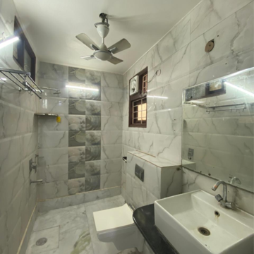 Bathroom in 3 BHK Builder Floor at Malviya Nagar – for Rent