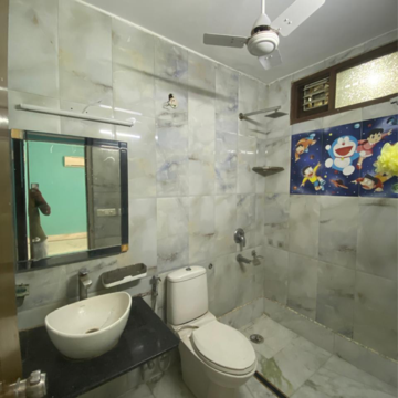 Bathroom in 3 BHK Builder Floor at Malviya Nagar – for Rent