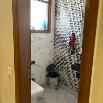 Bathroom in 3 BHK Builder Floor at Kalkaji – for Rent