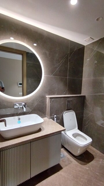 Bathroom in 4 BHK Builder Floor at Sarvodaya Enclave – for Rent