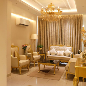 Living Room in 3 BHK Apartment at Green Valley Residencia, Nagla Road – for Sale