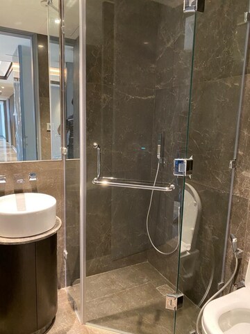 Bathroom in 4 BHK Apartment at Lodha Trump Tower, Worli – for Rent