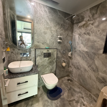 Bathroom in 3 BHK Builder Floor at Kalkaji – for Rent