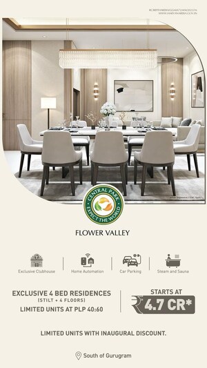 4 BHK Apartment For Sale in Central Park 3 Flower Valley, Sohna Sector 33