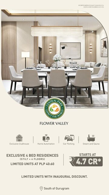 4 BHK Apartment For Sale in Central Park 3 Flower Valley, Sohna Sector 33