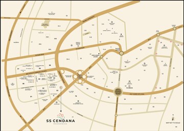 3 BHK Apartment – Map Location View at SS Cendana, Sector 83 - for Sale