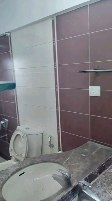 Bathroom in 3 BHK Apartment at Ansal Heights, Worli – for Rent