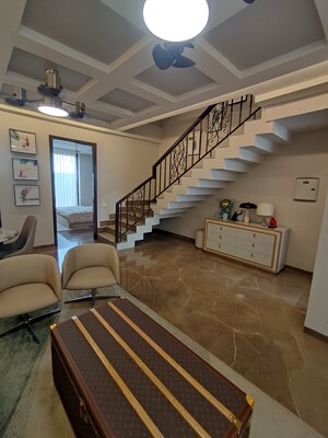 Staircase in 4 BHK Villa at Aerocity – for Sale