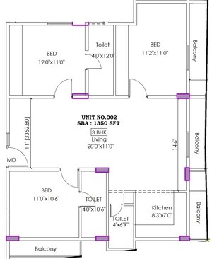 3 BHK Apartment – Map Location View at Sarjapur Road - for Sale