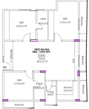 3 BHK Apartment – Map Location View at Sarjapur Road - for Sale