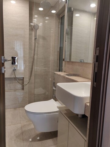 Bathroom in 1 BHK Apartment at Hiranandani Regent Hill, Powai – for Rent