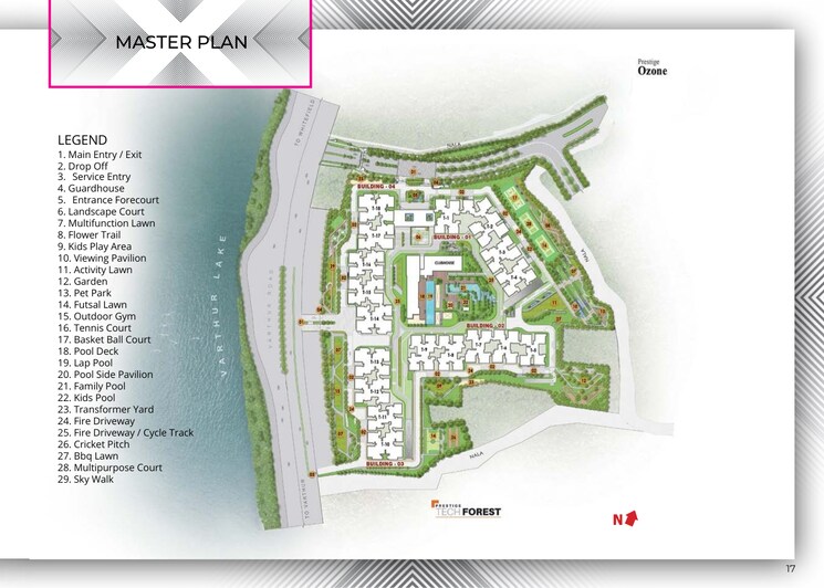 Master Plan, prestige-raintree-park 3 Bedroom 2005 Sq.Ft. Apartment In Whitefield Bangalore 8691128