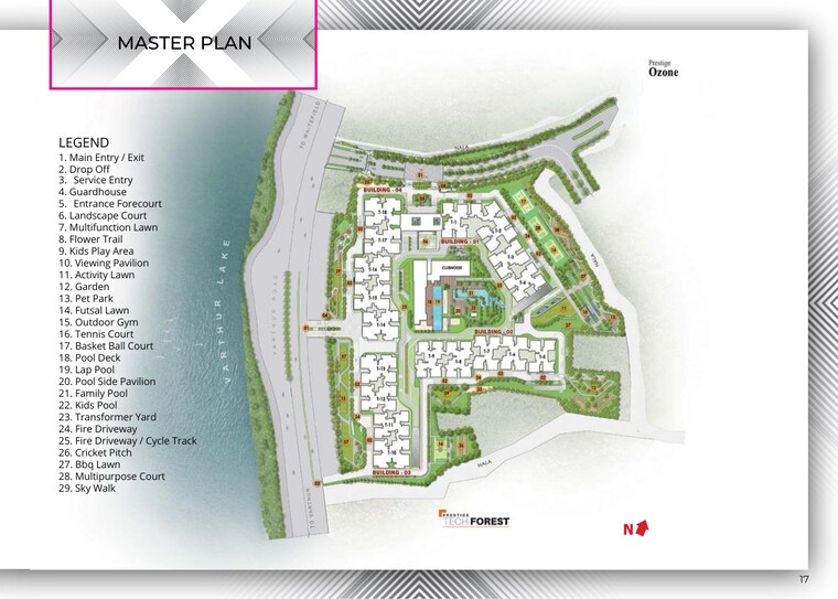 Master Plan, prestige-raintree-park 3 Bedroom 2005 Sq.Ft. Apartment In Whitefield Bangalore 8691128