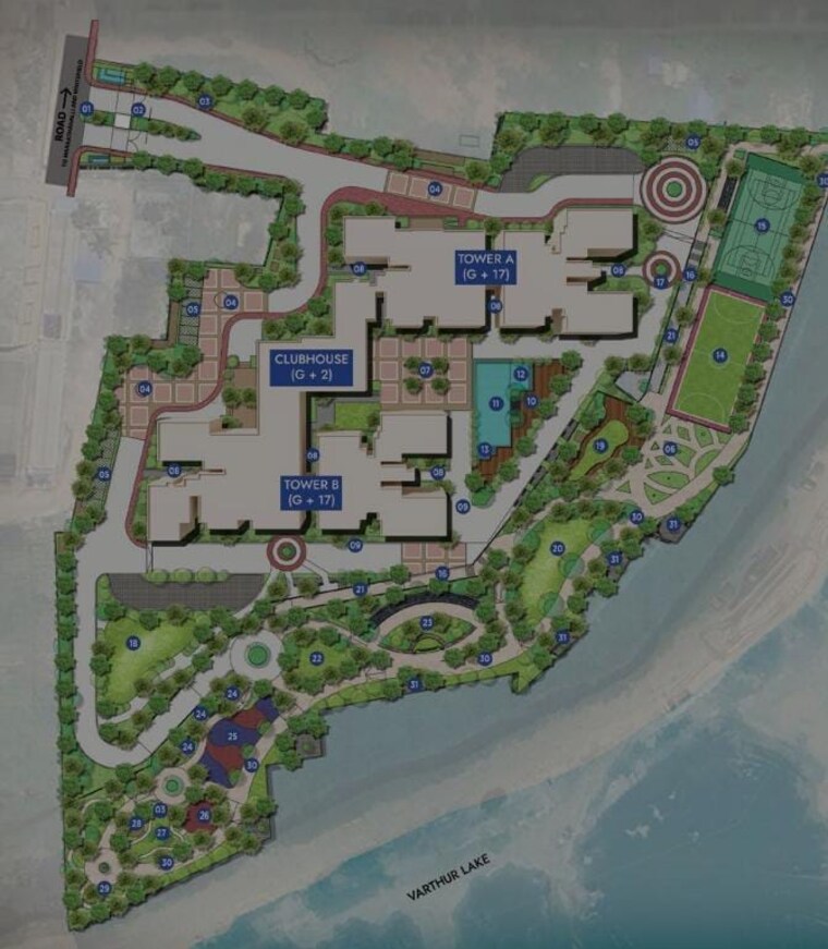 Master Plan, prestige-somerville 4 Bedroom 2616 Sq.Ft. Apartment In Whitefield Bangalore 8691299