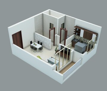 Floor Plan in 1 BHK Apartment at Dream Jagjeet Residency, Domkhar – for Sale