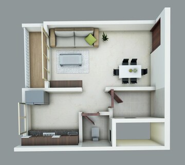 Floor Plan in 1 BHK Apartment at Dream Jagjeet Residency, Domkhar – for Sale