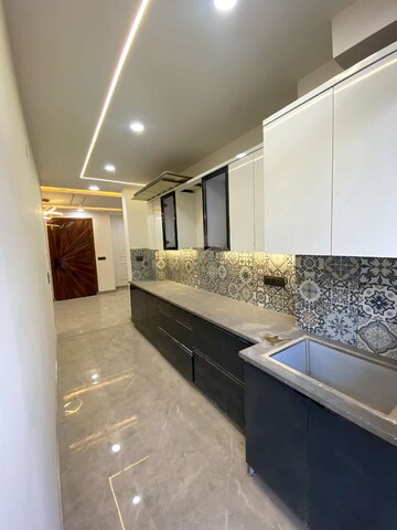 Kitchen in 3 BHK Builder Floor at Knowledge Park V Greater Noida – for Sale
