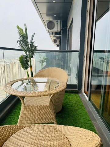 Balcony in Studio Apartment at Galaxy Blue Sapphire Plaza, Sector 4 Greater Noida – for Rent