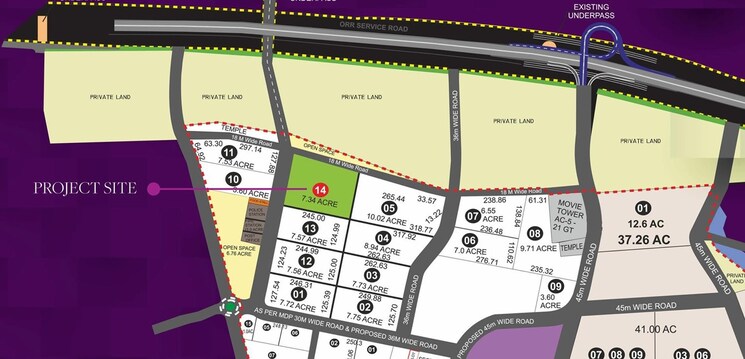 Map Location, ghr-the-cascades-neopolis 3.5 Bedroom 3390 Sq.Ft. Apartment In Kokapet Hyderabad 8692877