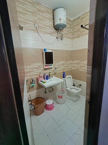 Bathroom in 3 BHK Builder Floor at Dhakoli – for Rent