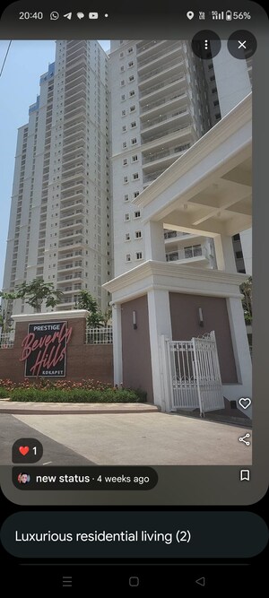 3 BHK Apartment For Sale in Prestige Beverly Hills, Kokapet