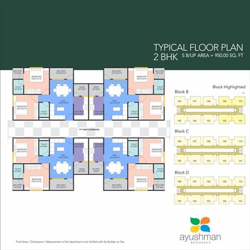 Floor Plan in 2 BHK Apartment at Rau Road – for Sale