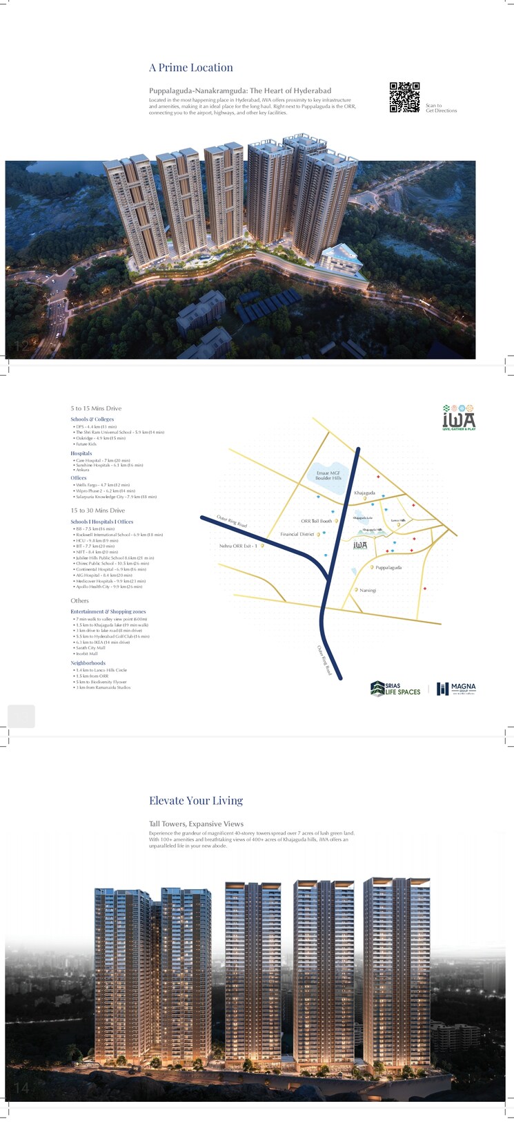 Map Location, srias-iwa 4 Bedroom 4710 Sq.Ft. Apartment In Nanakramguda Hyderabad 8694584