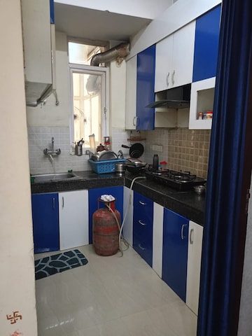Kitchen in 2 BHK Builder Floor at Lucky Palm Village, Sector 1 Greater Noida – for Rent