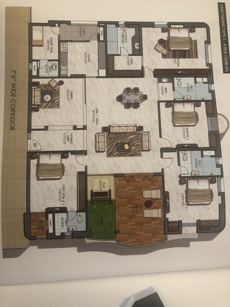 4 BHK + Pooja Room Apartment For Sale in NCC Urban Gardenia