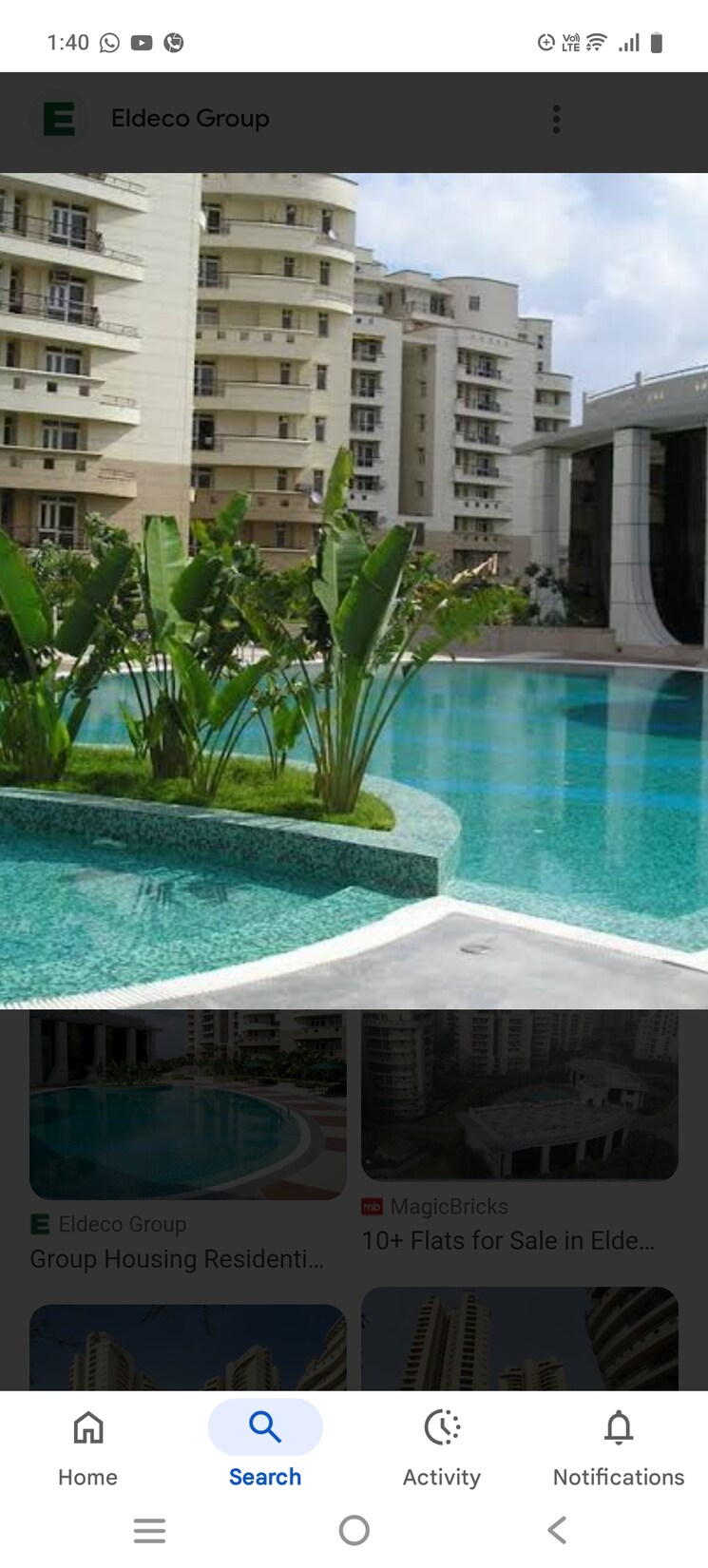Swimming Pool, eldeco-olympia 3 Bedroom 2150 Sq.Ft. Apartment In Sector 93a Noida 8696001