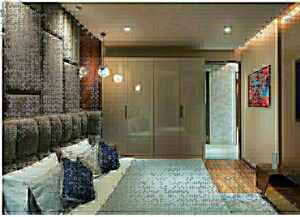 Living Room in 3 BHK Apartment at Motia Blue Ridge, Dhakoli – for Sale