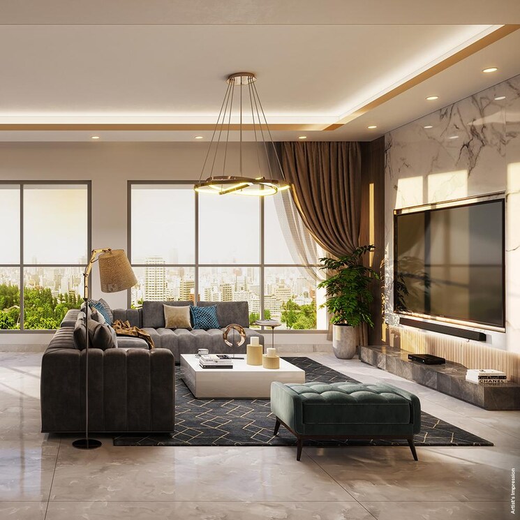 Living Room, chandak-greenairy 2 Bedroom 661 Sq.Ft. Apartment In Borivali East Mumbai 8697426