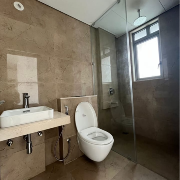 Bathroom in 3 BHK Apartment at Raheja Exotica Sorento, Pascal Wadi – for Rent
