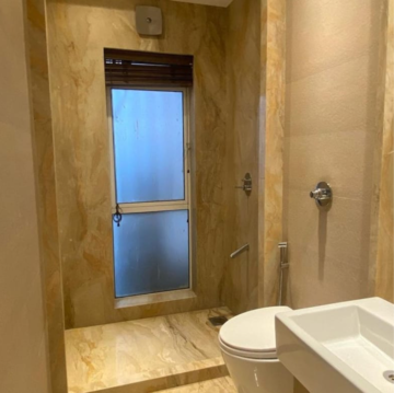 Bathroom in 3 BHK Apartment at Raheja Exotica Sorento, Pascal Wadi – for Rent