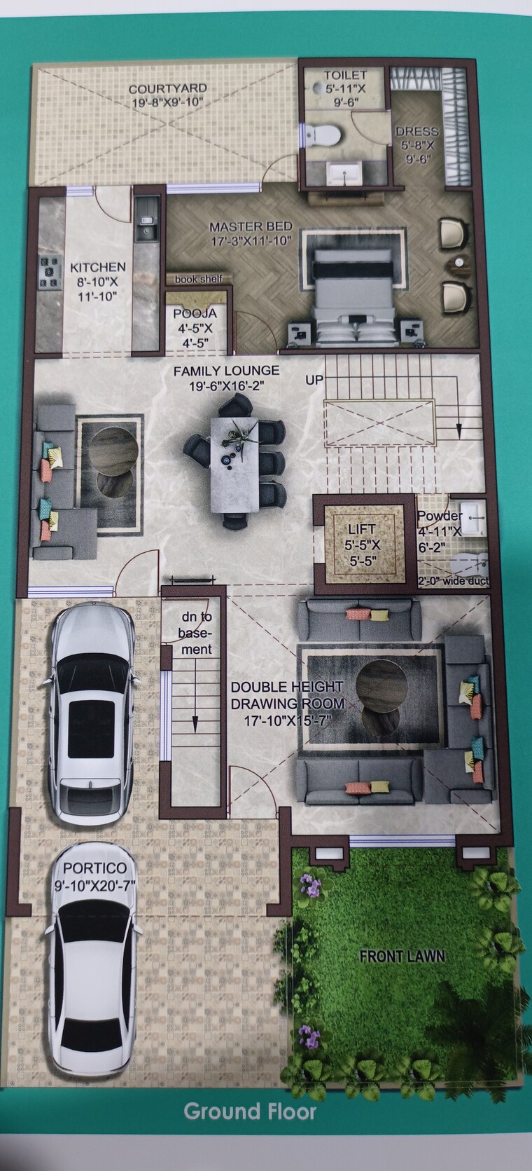 Floor Plan, chinmay-urbanac-garden 4 Bedroom 5050 Sq.Ft. Villa In Gomti Nagar Lucknow 8698798