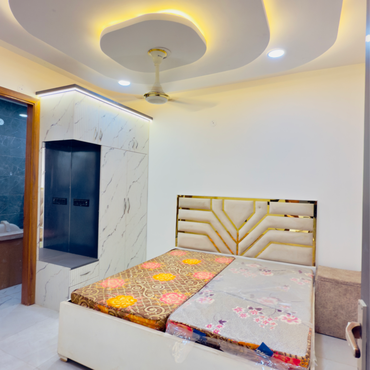 Bedroom, dwarka 3 Bedroom 100 Sq.Yd. Builder Floor In Dwarka Delhi 8699073
