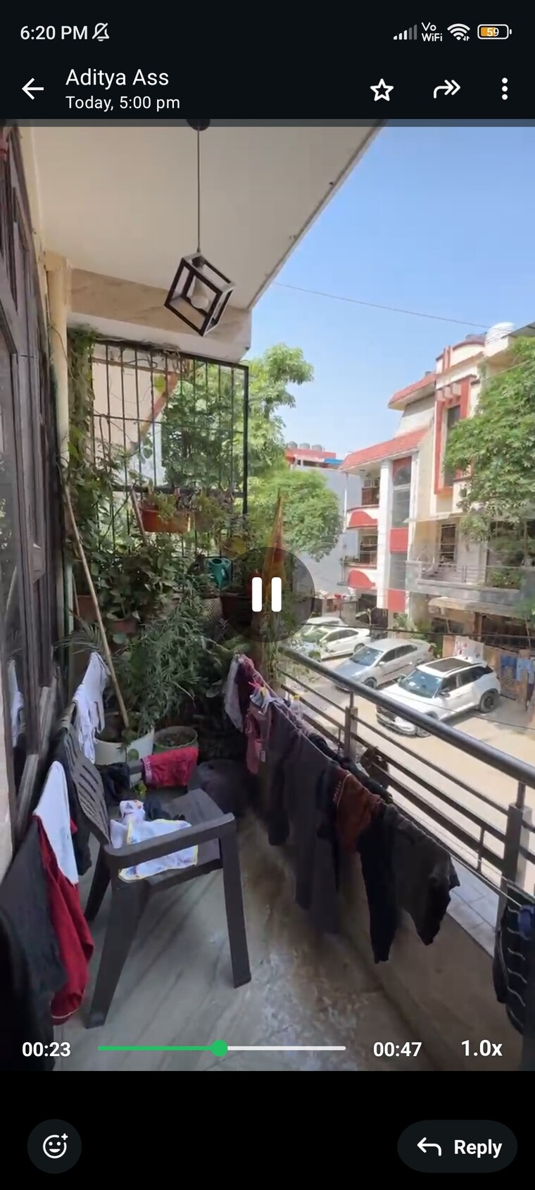 Balcony, aman-plaza 3 Bedroom 1150 Sq.Ft. Builder Floor In Shakti Khand iv Ghaziabad 8699524