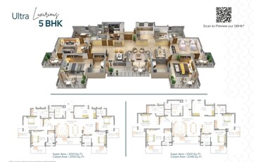 Floor Plan in 5 BHK Apartment at RPS Auria, Sector 88 – for Sale
