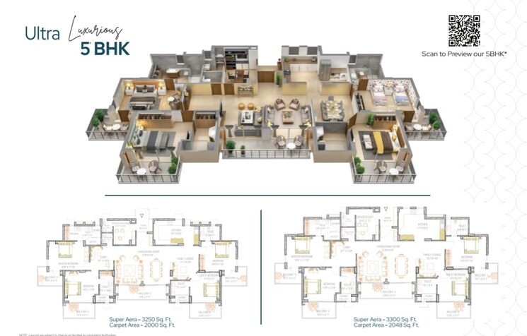 Floor Plan, rps-auria 5 Bedroom 3300 Sq.Ft. Apartment In Sector 88 Faridabad 8699739