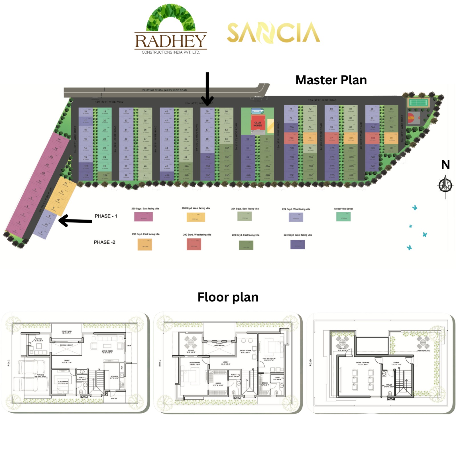3 BHK + Pooja Room Villa For Sale in Radhey Sancia