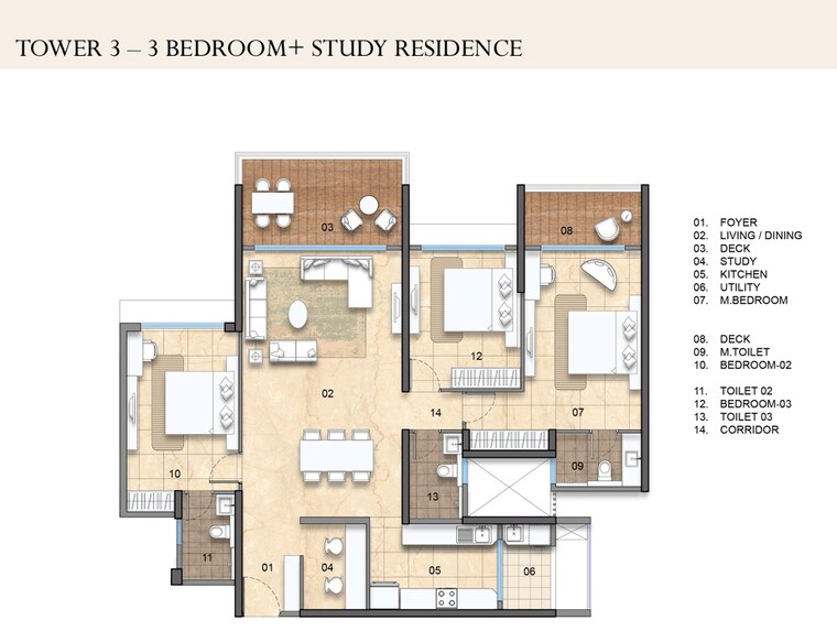Floor Plan, lodha-mirabelle 3.5 Bedroom 2340 Sq.Ft. Apartment In Nagavara Bangalore 8701088