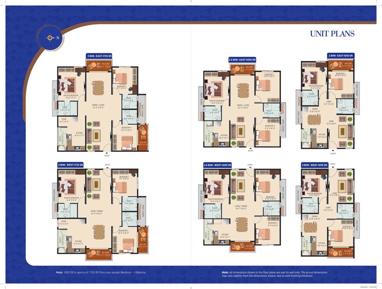 Floor Plan, tellapur 3 Bedroom 1655 Sq.Ft. Apartment In Tellapur Hyderabad 8701145