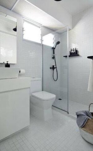 Bathroom in 1 BHK Builder Floor at Rattan Apartment, Khanpur – for Sale
