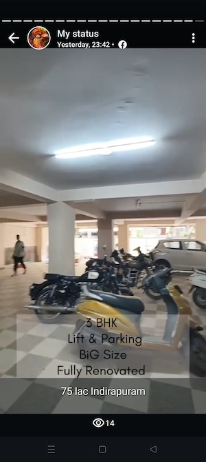 Parking in 3 BHK Builder Floor at Indrapuram – for Sale