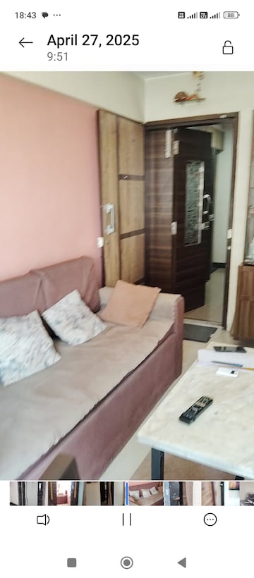 Living Room in 1 BHK Builder Floor at Shantee Meera Avenue, Vasai East – for Sale